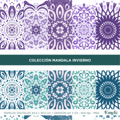 PAPELES DIGITALES - MANDALA INVIERNO - ARCHIVO IMPRIMIBLE - comprar online