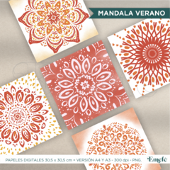 PAPELES DIGITALES - MANDALA VERANO - ARCHIVO IMPRIMIBLE en internet