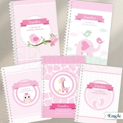 PACK TAPAS CUADERNO - AMOR ROSA - ARCHIVO DIGITAL