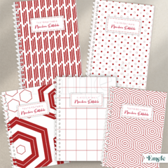 PACK TAPAS AGENDA - HEXA ROJO - ARCHIVO DIGITAL