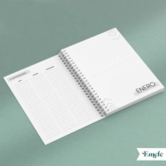 INTERIOR AGENDA 2026 DOS DÍAS VERTICAL - ARCHIVO IMPRIMIBLE - MODELO 001 - comprar online