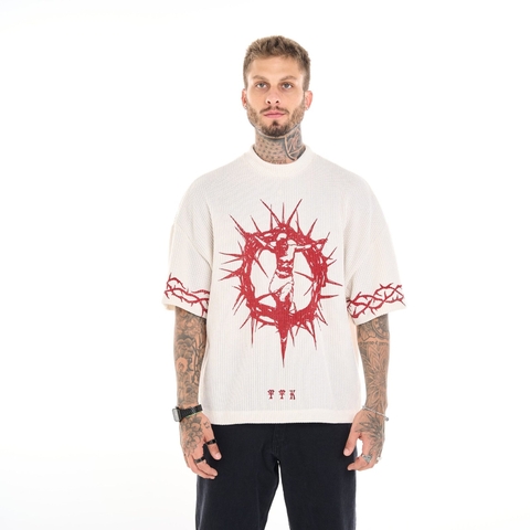 Camiseta Oversized Pai Nosso - Off White