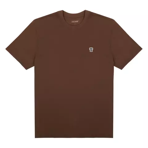 Camiseta Basic T9 Patch - Marrom Claro - comprar online