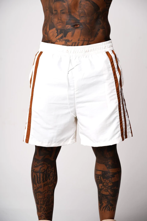 Short Ou.z Stripe Sade - Off White