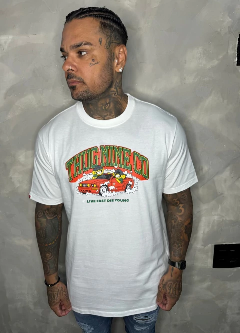 Camiseta Live Fast - Off White