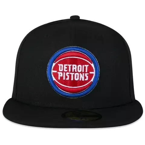 Boné 59FIFTY Aba Reta NBA Detroit Pistons - Preto
