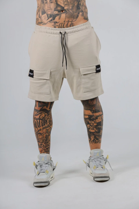 Bermuda Basic Bolso Frontal - Titânio