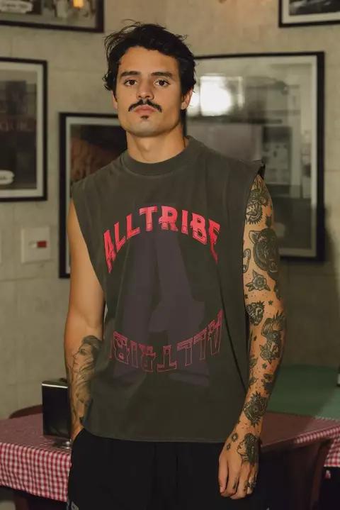 Regata Muscle Western - Preto Estonado