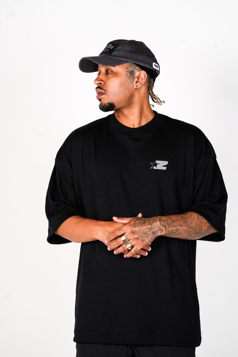 Camiseta Big Over Star Ouz - Preto