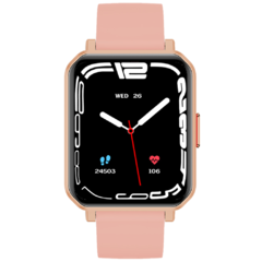SMARTWATCH ROSA CON MALLA DE SILICONA