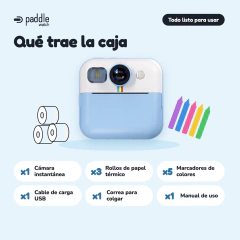 Cámara Infantil Digital con Impresión Instantánea Celeste - tienda online