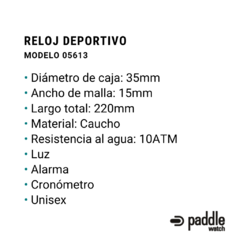 reloj digital unisex paddle watch