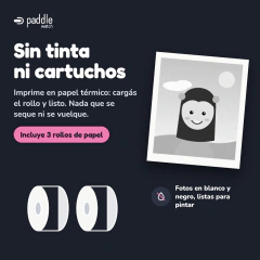 Cámara Infantil Digital con Impresión Instantánea Rosa - Paddle Watch