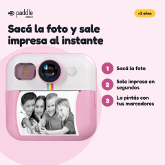 Cámara Infantil Digital con Impresión Instantánea Rosa - comprar online
