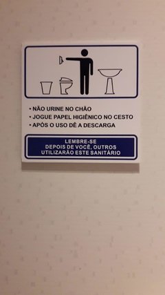Placa para Banheiro "Mantenha a ordem e a limpeza" na internet