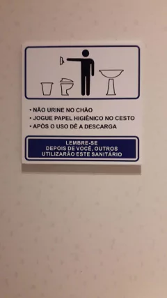 Placa para Banheiro "Mantenha a ordem e a limpeza" na internet
