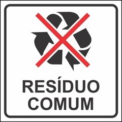 Adesivo Resíduo Comum - Kit com 50 adesivos