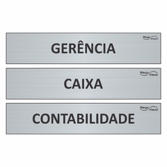placa identificação de departamento, placa para setores