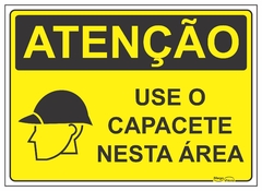 Atenção use o capacete - AT001
