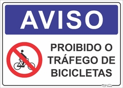 placa proibido bicicleta