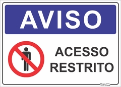 placa acesso restrito