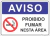placa proibido fumar nesta nesta área