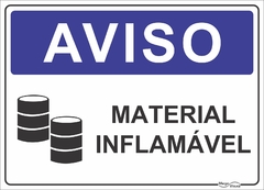 placa material inflamável