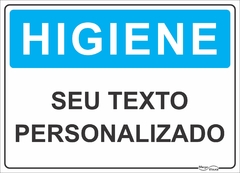 placa de higiene personalizada