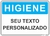 placa de higiene personalizada
