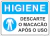 placa descarte o macacão após o uso