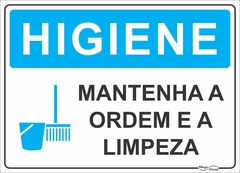 placa mantenha a ordem e a limpeza