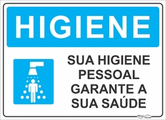 placa sua higiene pessoal garante a sua saúde