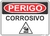 placa perigo corrosivo
