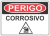 placa perigo corrosivo