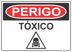 placa perigo tóxico