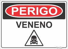 placa perigo veneno