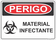 placa perigo infectante