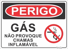 placa perigo gás