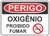 placa perigo oxigênio