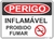 placa perigo inflamável