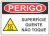 placa perigo superfície quente