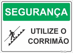 placa utilize o corrimão