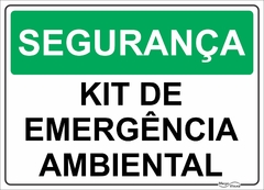 placa kit de emergência ambiental