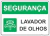 placa lavador de olhos