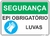 placa uso obrigatório de luvas