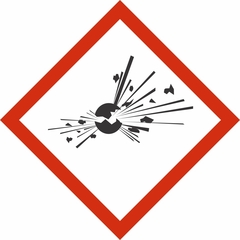 rótulo GHS Risco Explosivo