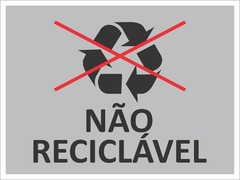 adesivo não reciclável
