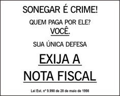 Placa Exija Nota a Fiscal - comprar online
