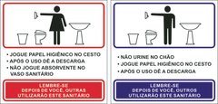 Placa para Banheiro "Mantenha a ordem e a limpeza"
