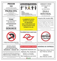 Placas obrigatórias para o Comércio de Campinas - comprar online